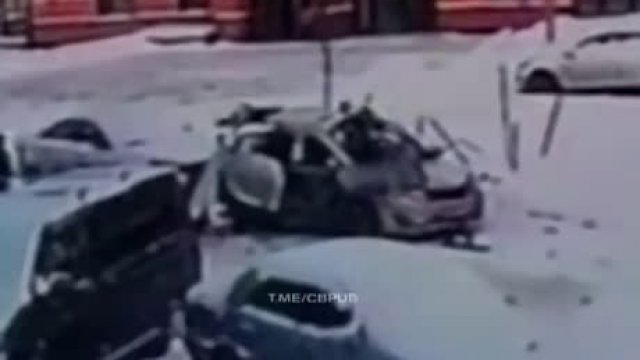 Wybuch w samochodzie osobowym w Rosji.