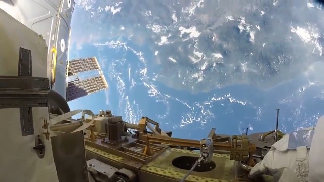 Widok Ziemi, październik 2017 - Spacer kosmiczny na ISS
