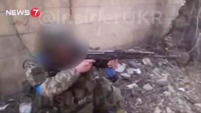 Ukraiński żołnierz nagrał moment wymiany ognia