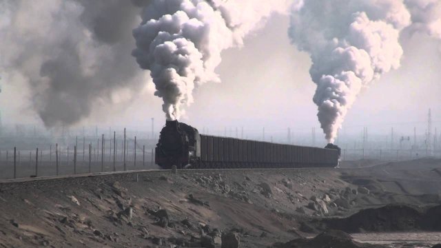 Chińskie parowozy w transporcie węgla, rok 2009