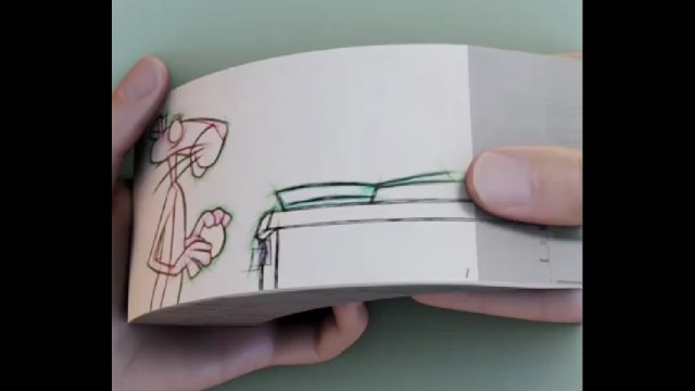 Klasyczna animacja "Różowej Pantery" na karteczkach [WIDEO]