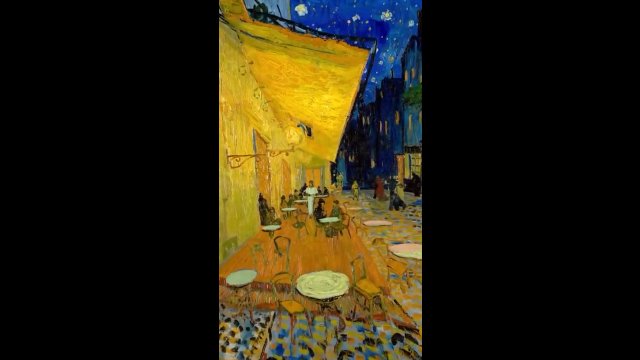 „Taras kawiarni nocą” van Gogha, ożywiony w 3D
