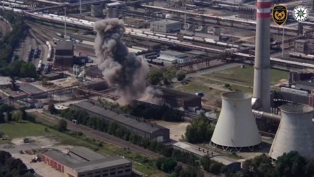 Bomba lotnicza z czasów II wojny zdetonowana w rafinerii Orlenu [WIDEO]