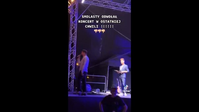 Smolaty ODWOŁAŁ koncert 10 minut przed tym, jak miał wyjść na scenę