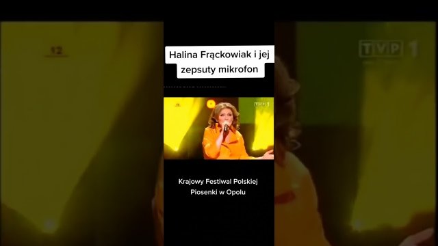 Występ Haliny Frąckowiak bez mikrofonu! [WIDEO]
