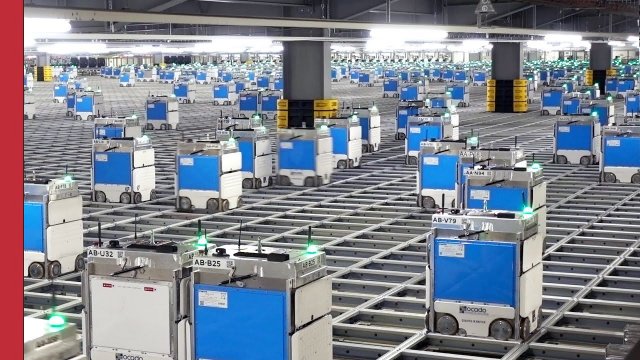 Olbrzymi sklep spożywczy sterowany przez AI i obsługiwany przez 2300 robotów