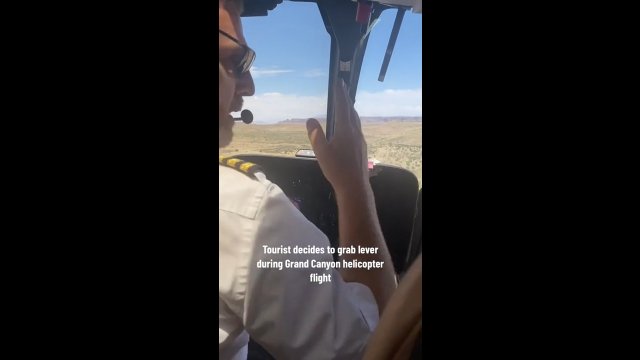 Turystka próbowała złapać dźwignię w helikopterze podczas lotu nad Wielkim Kanionem