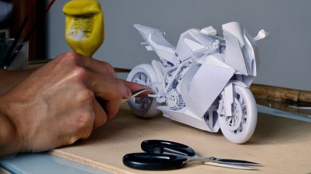 Jak zrobić motocykl z papieru.