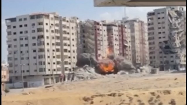 Atak rakietowy na budynki mieszkalne. Izrael twierdzi, że były okupowane przez terrorystów [WIDEO]