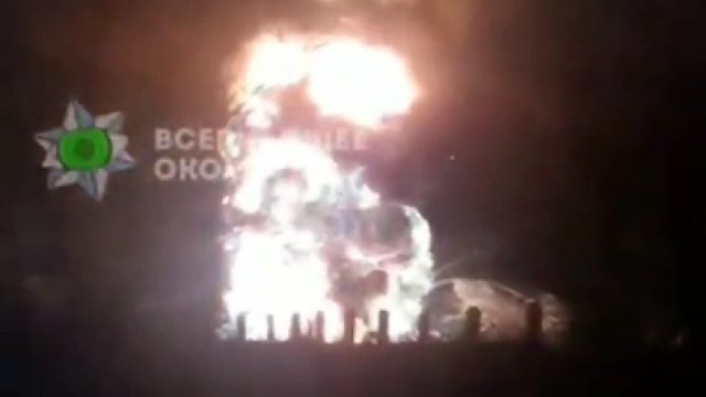 Wybuch w składzie amunicji w Mikołajowie.