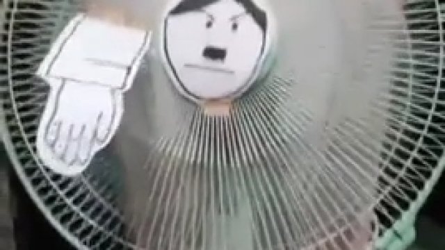 Mężczyzna przygotował wentylator z podobizną Hitlera