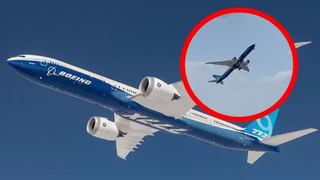 Ogromny Boeing 777X niemal w pionowym locie! Imponujące wideo z targów w Dubaju