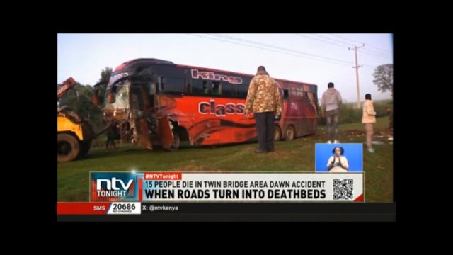 15 osób zginęło w wypadku drogowym na autostradzie Nakuru-Eldoret