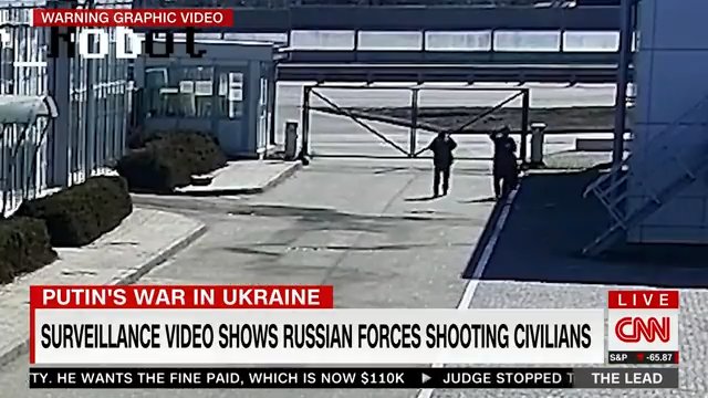 Rosjanie strzelają w plecy cywilom.