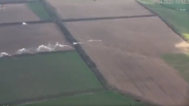 Dłuższe nagranie zestrzelonego niedawno ruskiego śmigłowca