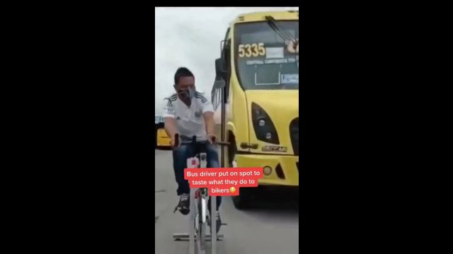 Symulator roweru dla kierowcy autobusu