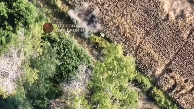 Zrzucony z drona granat trafił tuż obok rosyjskiego żołnierza