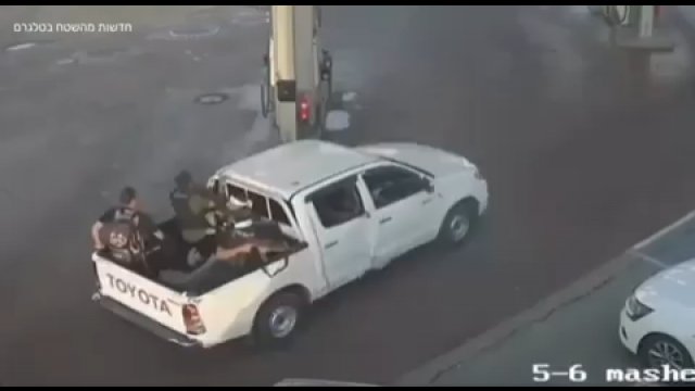 Uzbrojeni bojownicy Hamasu próbowali włamać się na stację benzynową [WIDEO]
