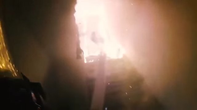 Strażak opublikował nagranie z akcji gaszenia pożaru