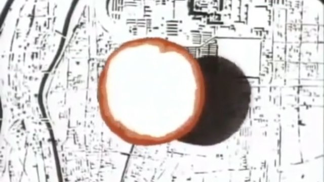 Wybuch bomby atomowej w Hiroszimie przedstawiony w anime