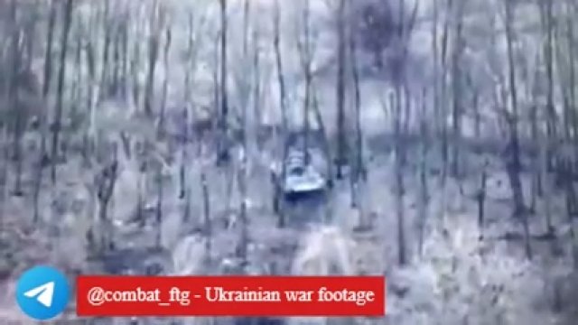 Nagranie rosyjskiego BWP zestrzelonego przez siły ukraińskie.