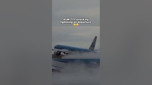 Kilka minut po starcie piorun uderzył w samolot linii KLM