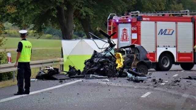 Tragiczny wypadek na DK92 koło Świebodzina. Nie żyją trzy osoby.