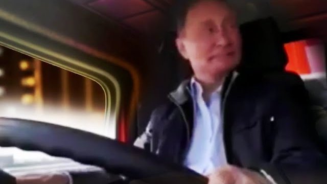 Putin crashes a truck on a highway in Kiev