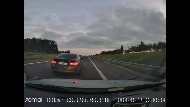 Kierowca BMW próbuje spowodować wypadek!