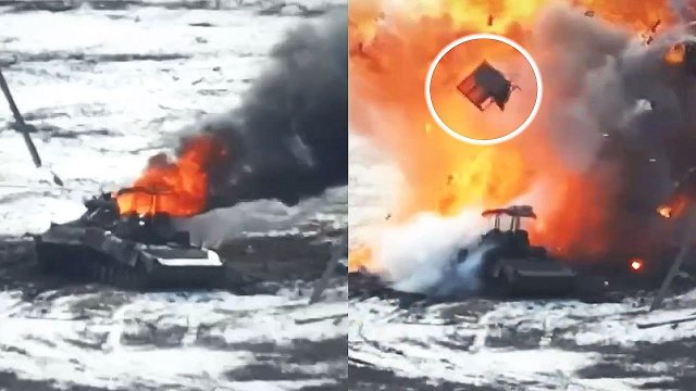 Kolumna atakujących rosyjskich czołgów została zniszczona w niecałe 30 minut [WIDEO]