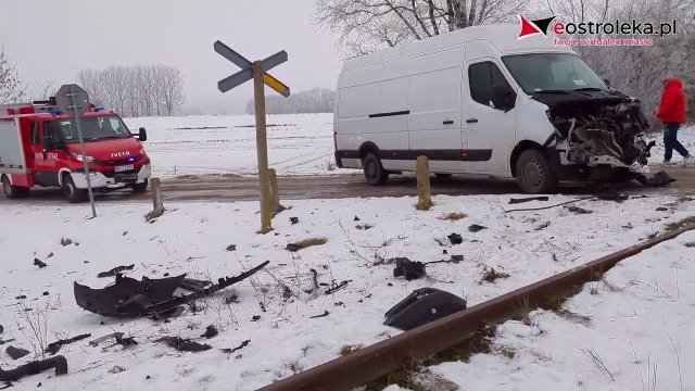 Wypadek na przejeździe kolejowym w gminie Czerwin