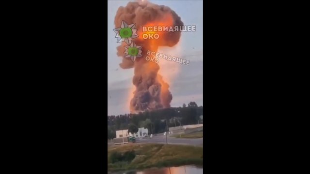 Ogromny wybuch w obwodzie żytomierskim na Ukrainie po trafieniu w składowisko amunicji