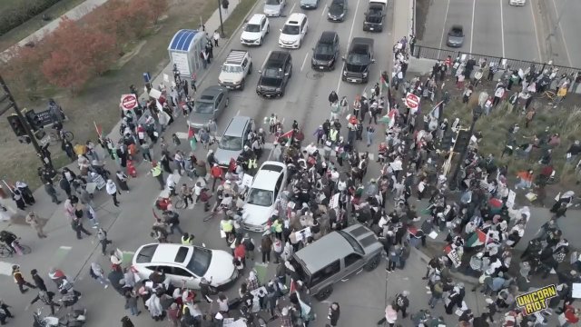 Pro-palestyńscy demonstranci zblokowali autostradę i atakowali kierowców w USA [WIDEO]
