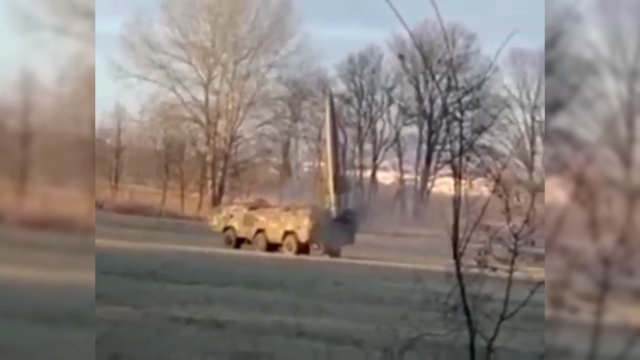 Wystrzelenie rakiety Tochka-U OTRK Sił Zbrojnych Ukrainy