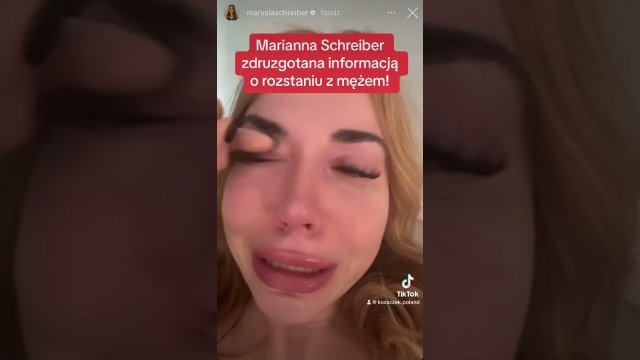 Płacząca Marianna Schreiber po ogłoszeniu ROZSTANIA przez męża z PiS-u [WIDEO]