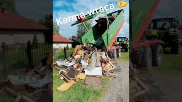 Kontener śmieci ląduje z powrotem na podwórku śmieciarza – piękna akcja!