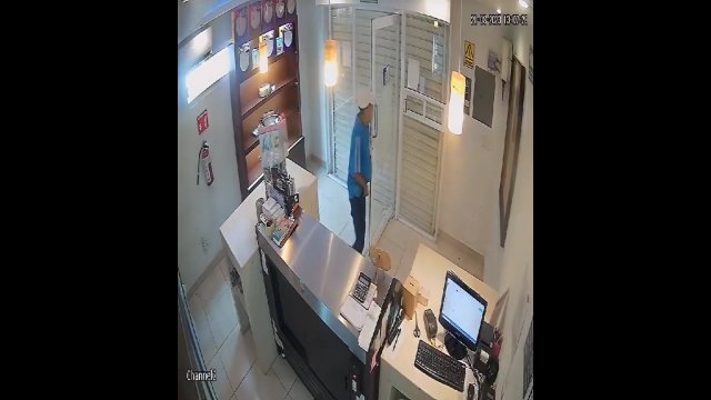 Sprytny pracownik zamknął złodzieja w sklepie. Uniemożliwił mu ucieczkę