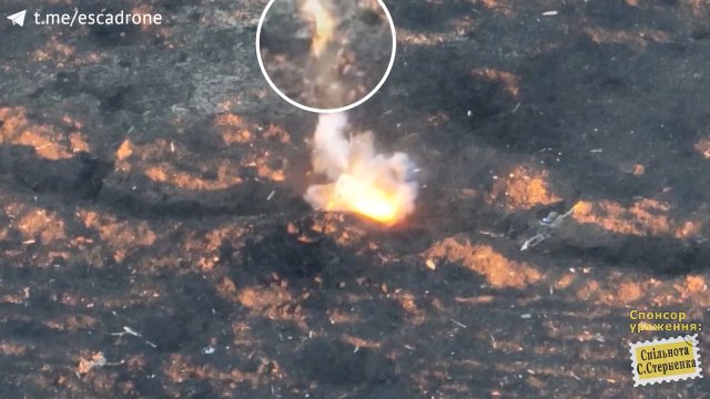 Dron uderza w rosyjskiego żołnierza i wysyła go w kosmiczną podróż