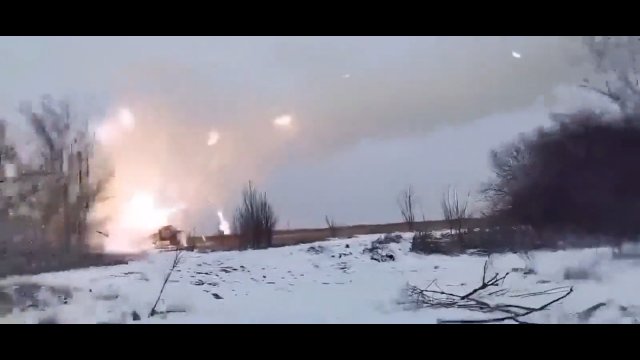 Samozniszczenie BM-21 Grad po awarii amunicji