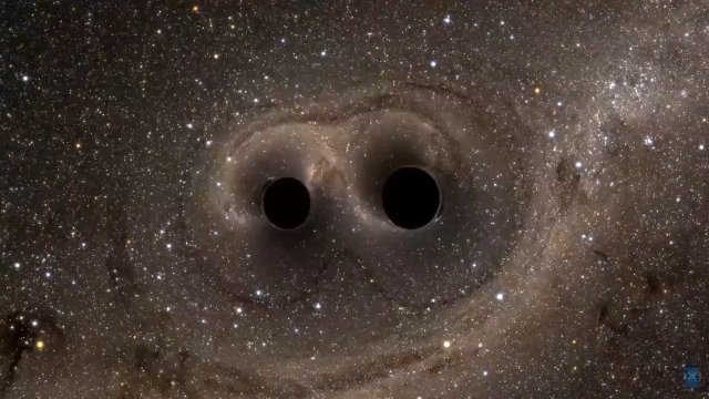 Idealny niebiański krąg! Tak wygląda proces łączenia się 2 czarnych dziur! [WIDEO]