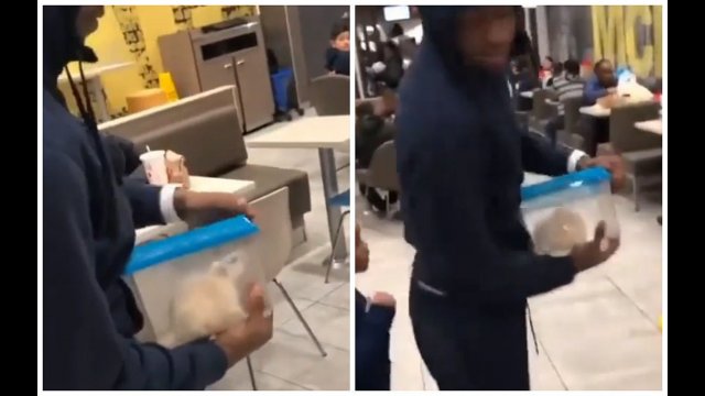 Chłopak wypuścił ogromnego szczura do McDonald's. Klienci wpadli w panikę!