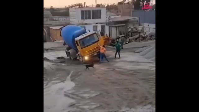 Zrywny taniec z betoniarką