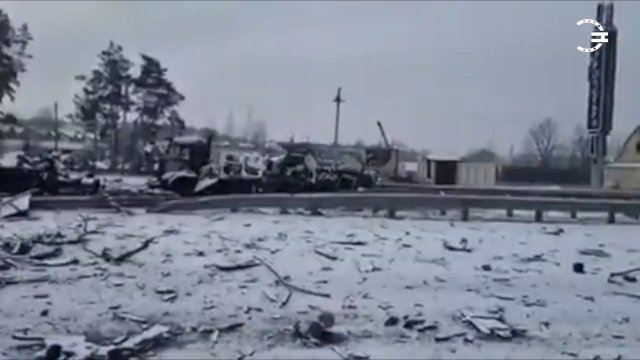 Rosyjski konwój zniszczony na autostradzie Żytomierza