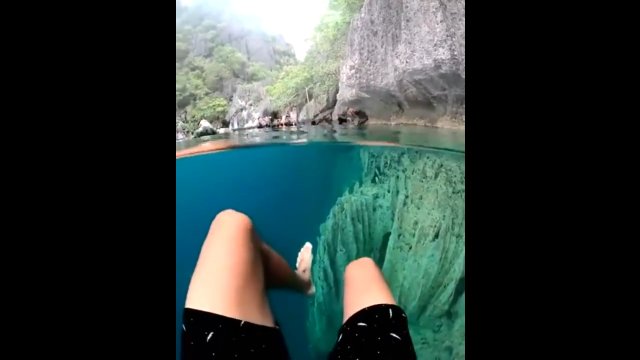 Niesamowite nagranie! Krystalicznie czyste głębokie jezioro na Filipinach