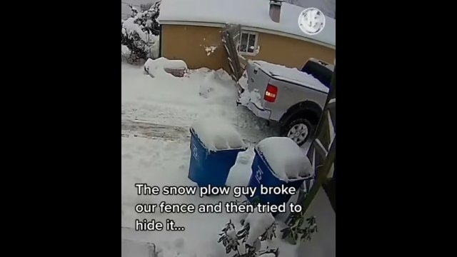 Uszkodził płot podczas cofania samochodem. Ukrył to wykorzystując... śnieg