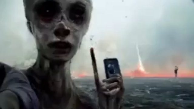 DALL-E wygenerował obraz zatytułowany „Ostatnie selfie na ziemi”