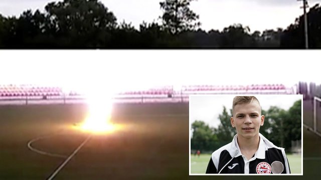 Nstoletni piłkarz z Rosji zostaje uderzony piorunem