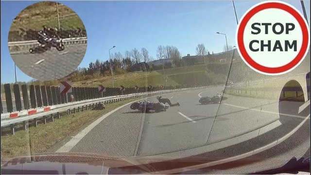 Wypadek motocyklistów na "zakręcie idiotów"