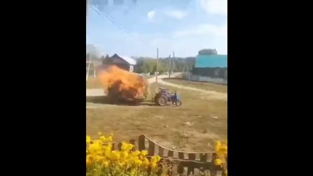 Ghost Farmer, czyli rosyjski rolnik który nie przejmuje się pożarem
