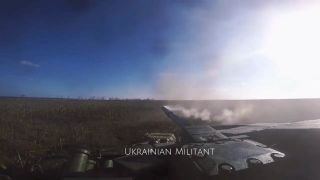 Ukraiński czołg w bitwie, 8 października rejon Bachmut